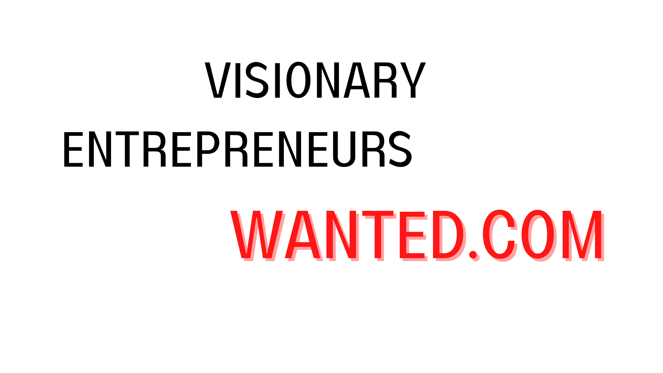 Visionary Entrepreneurs Wanted